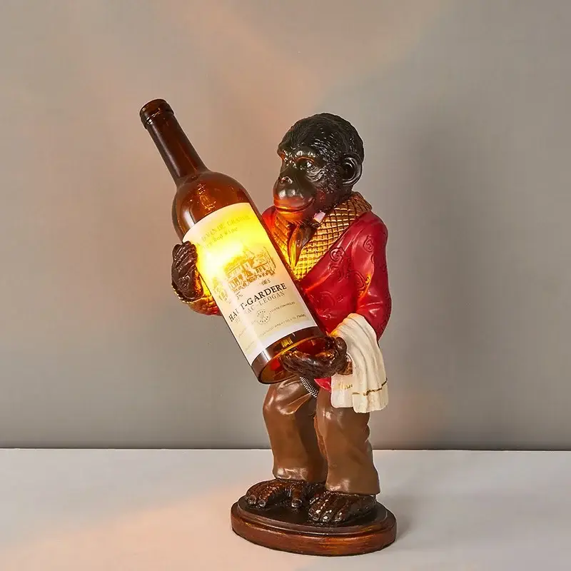 Retro resin monkey lamp for vintage and loft decor Paiement Sécurisé
