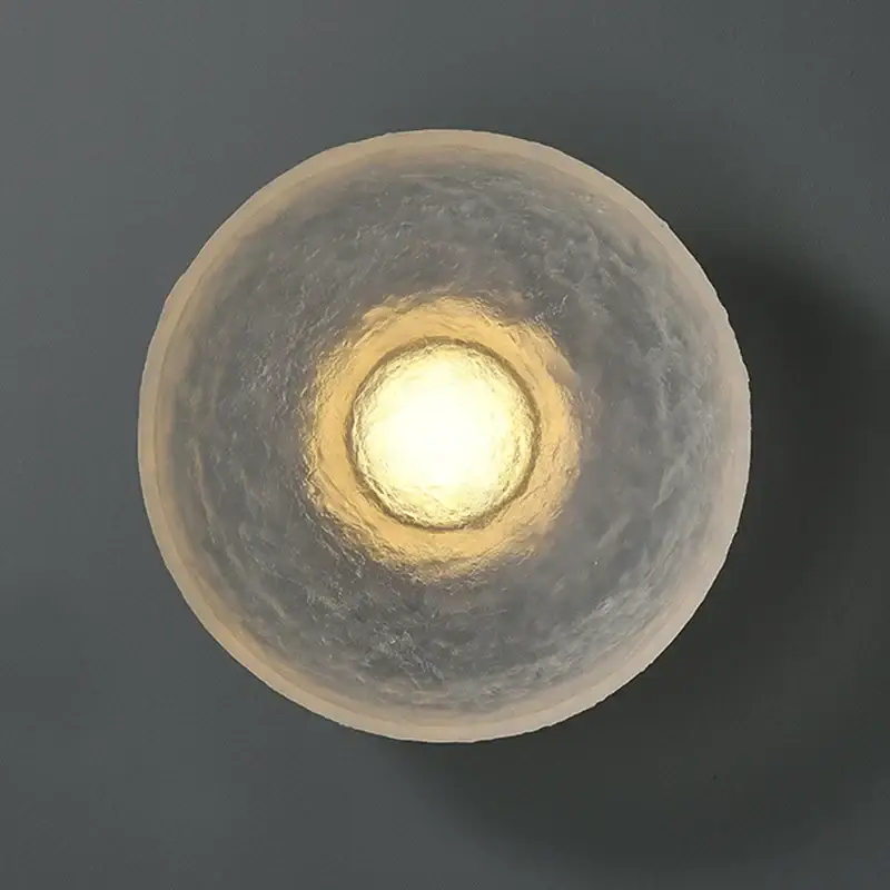Round postmodern wall light with vintage retro transparent design Remise