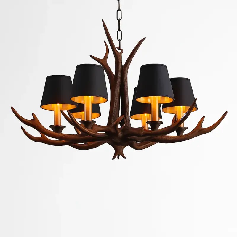 Vintage antler wood chandelier for rustic interiors Vente Flash