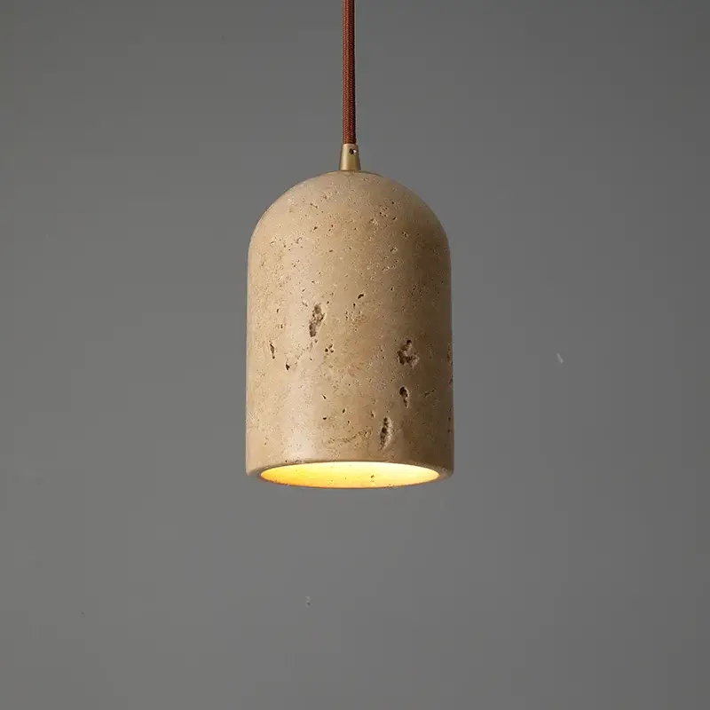 Vintage natural stone pendant light with retro led decor Nouvelle Collection