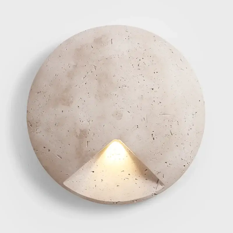 Vintage round natural stone decorative wall light for interiors Must-Have