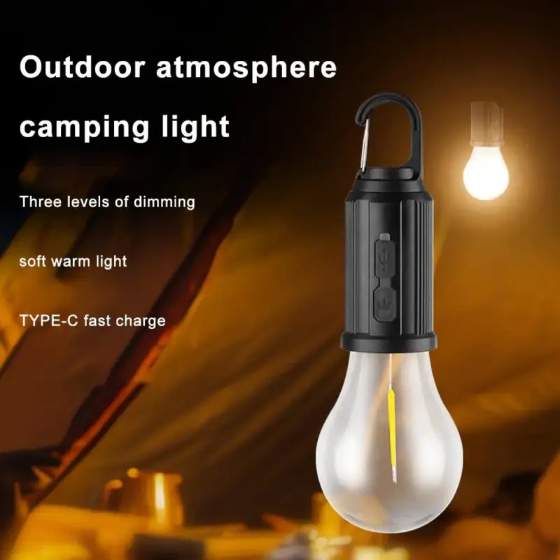 Usine Directe Solar camping led lamp with hook and waterproof usb