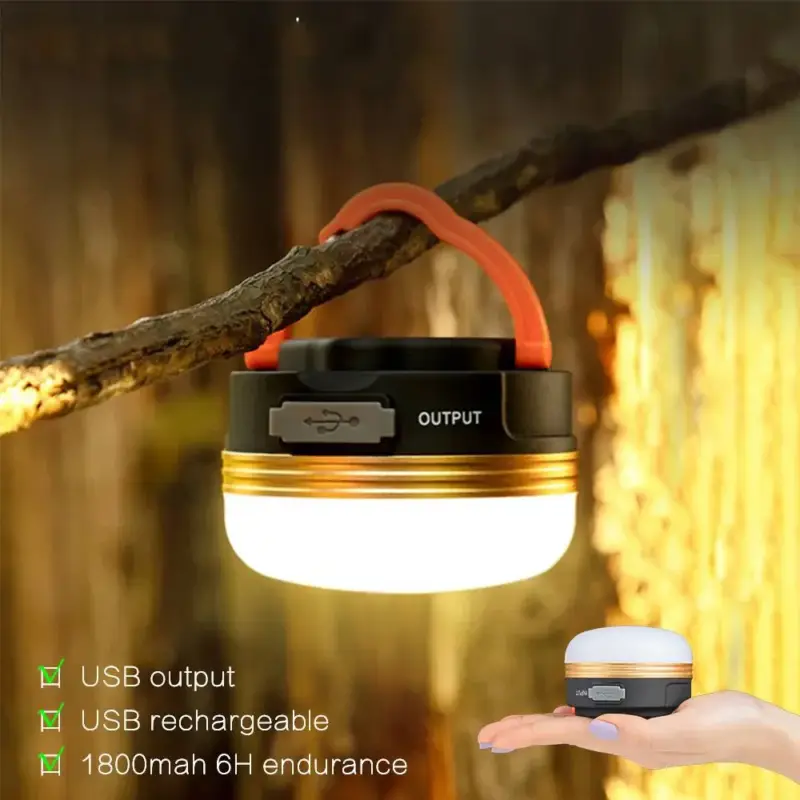 Produit De Marque Rechargeable usb portable led camping lamp for hiking and night use