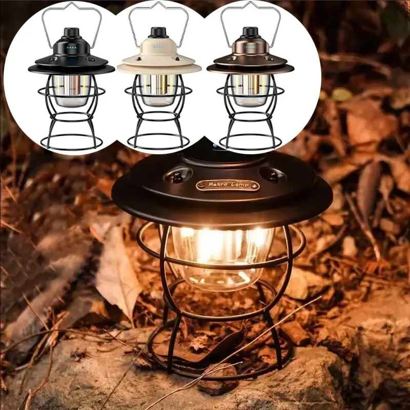 Vintage waterproof camping lantern for hiking and fishing Remise