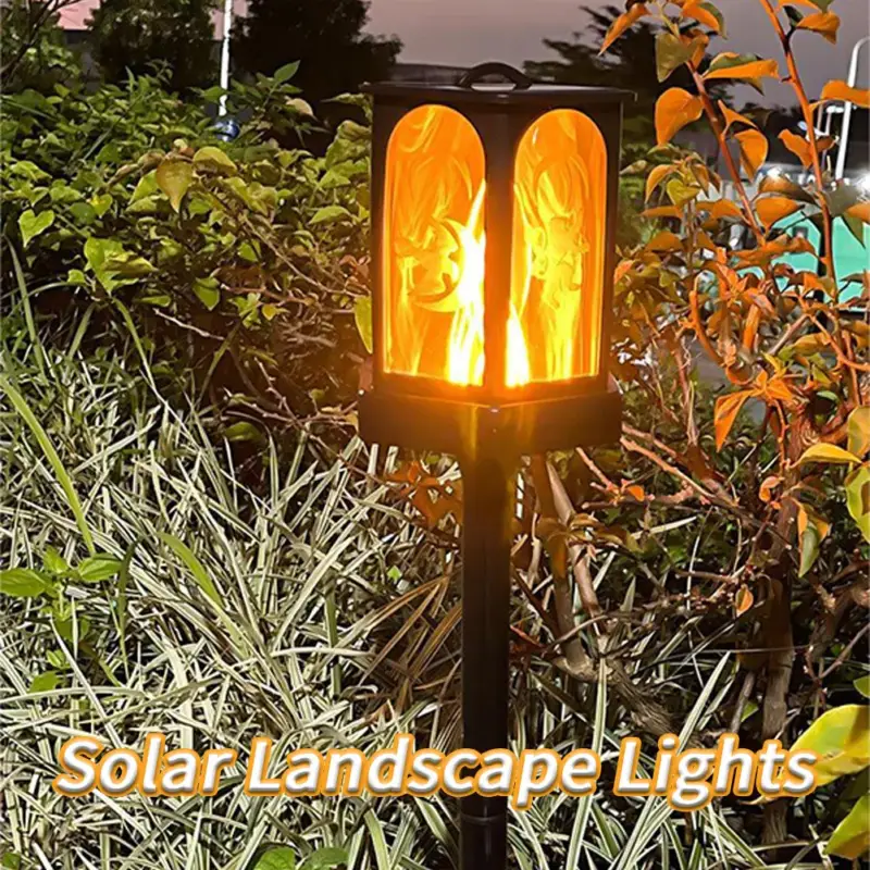Achat Immédiat Outdoor solar torch light 96 led flickering flame waterproof garden…
