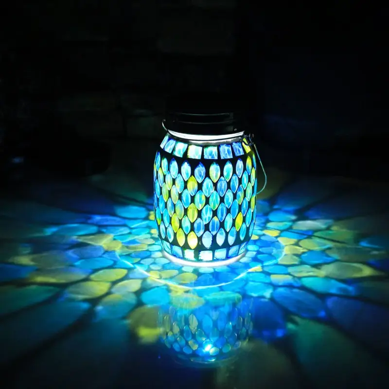 Mosaic solar lanterns for garden and terrace Livraison Express