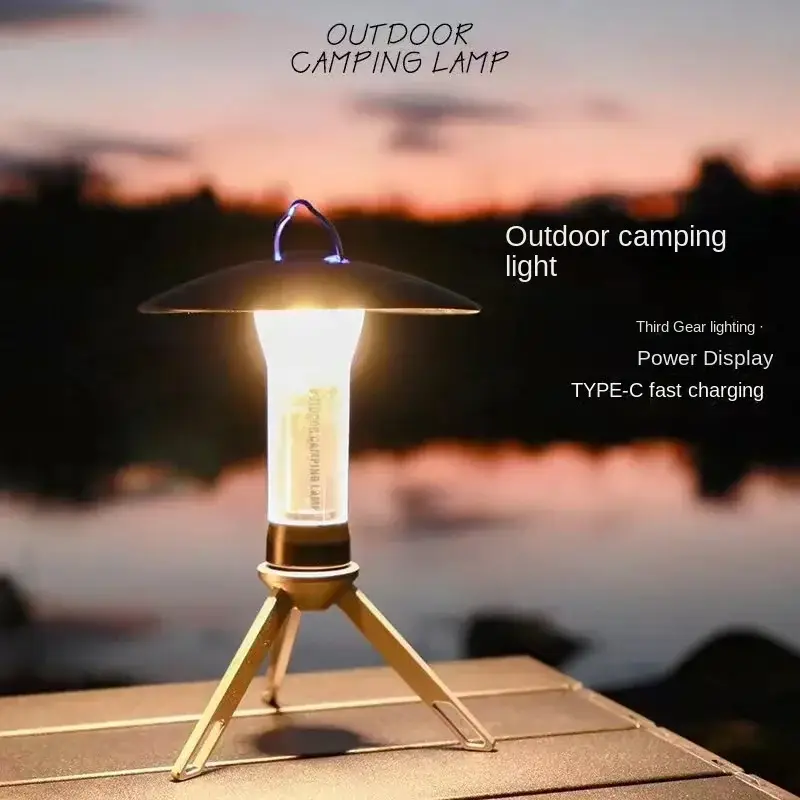 Offre Limitée Portable camping lamp with practical lightweight tripod stand