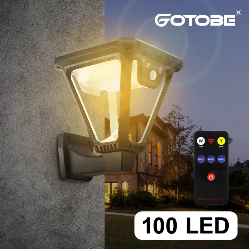 Outdoor solar lantern 100 led motion sensor 360-degree lighting Top Vente