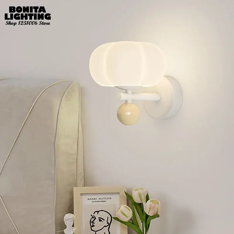 Offre Spéciale Minimalist modern cream pumpkin wall light