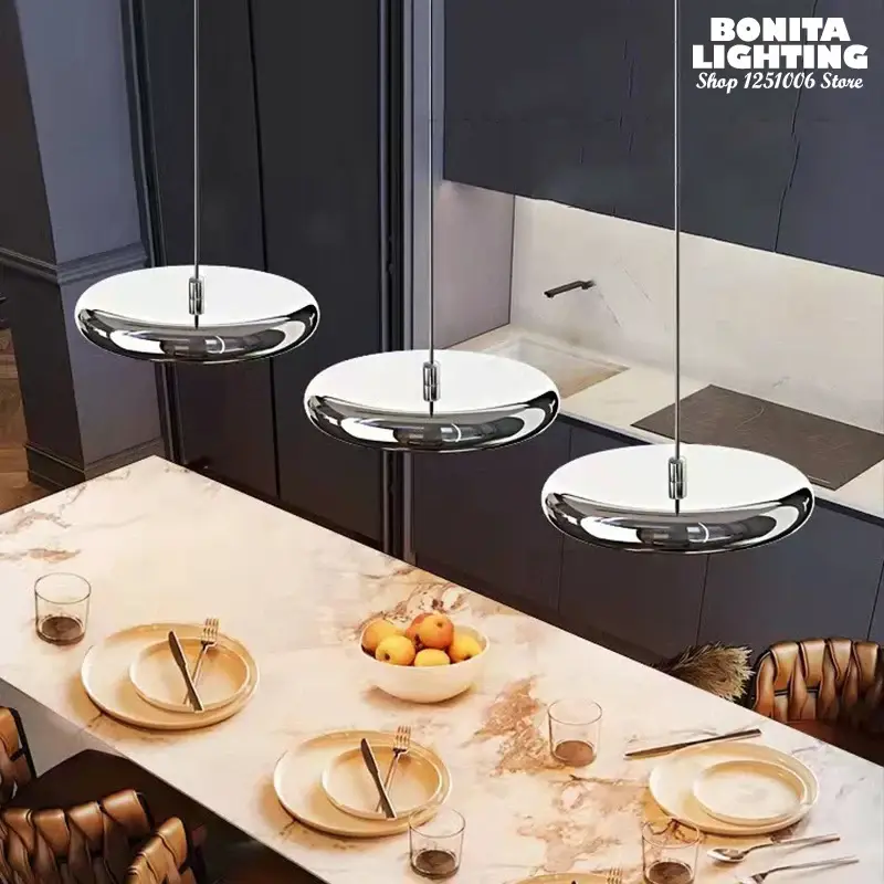 Acheter En Ligne Modern minimalist luxury round led pendant light with dimming