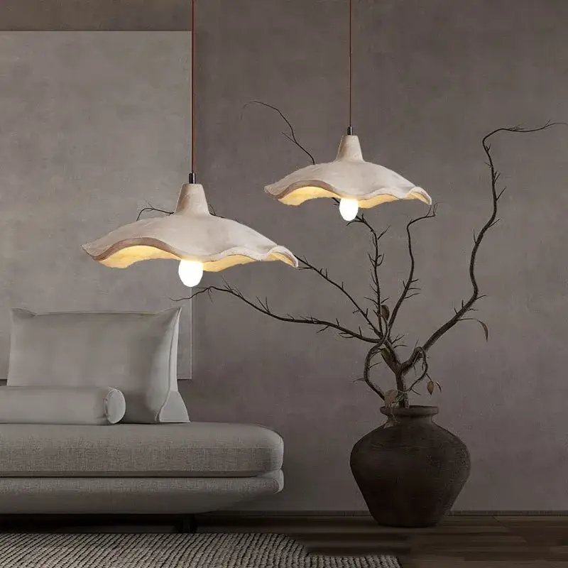 Wabi-sabi cement chandelier for indoor and outdoor decor Nouvelle Collection