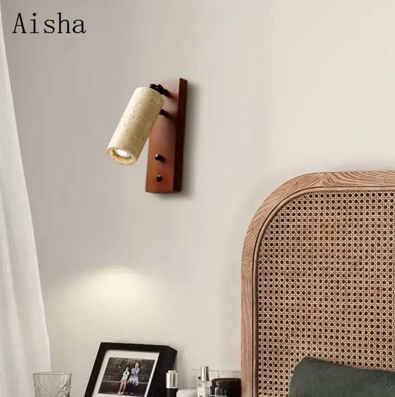 Vente Directe Vintage wabi-sabi wall light with switch interior design