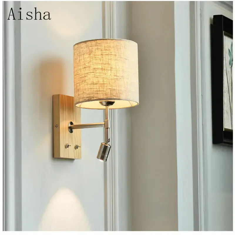 Nordic solid wood wall light with decorative led Seulement Aujourd&rsquo;hui