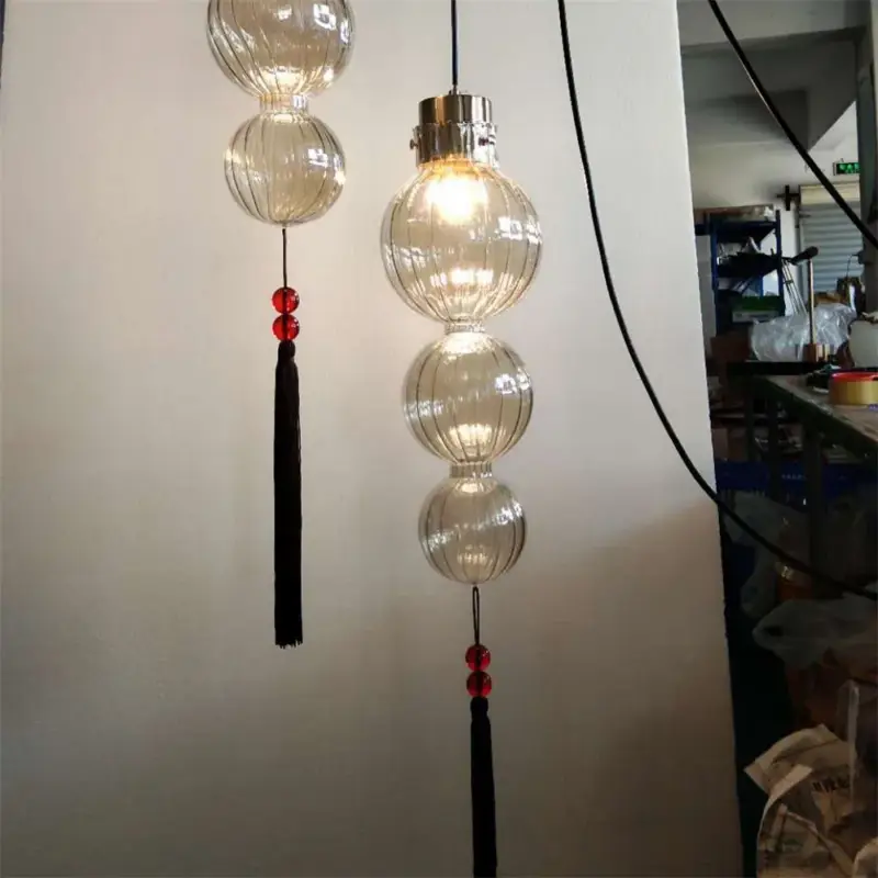 Réduction Chinese design glass chandelier for elegant interior decor