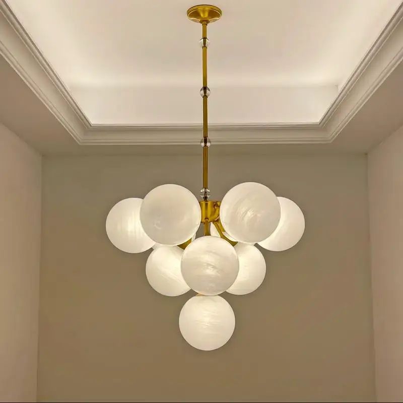 Offre Exclusive Modern nordic copper and glass designer chandelier