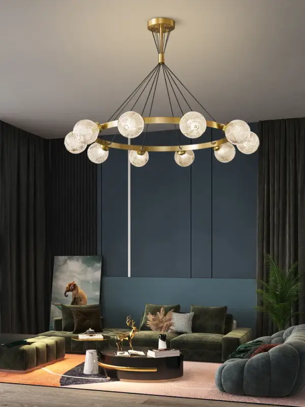 Simple and elegant nordic style copper chandelier Seulement Aujourd&rsquo;hui