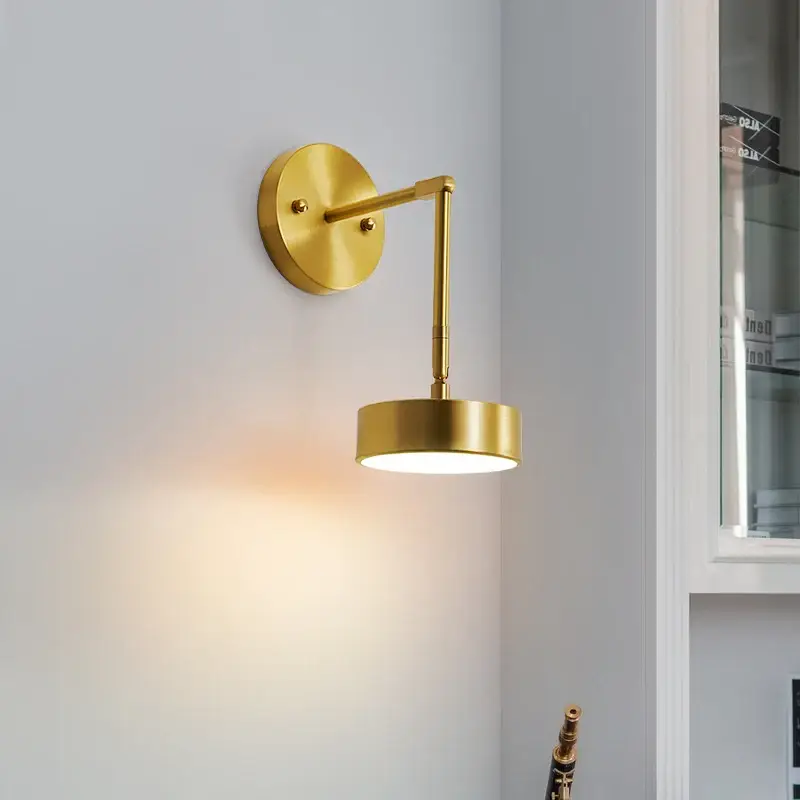 Nordic copper modern design rotating wall light Expédition Rapide