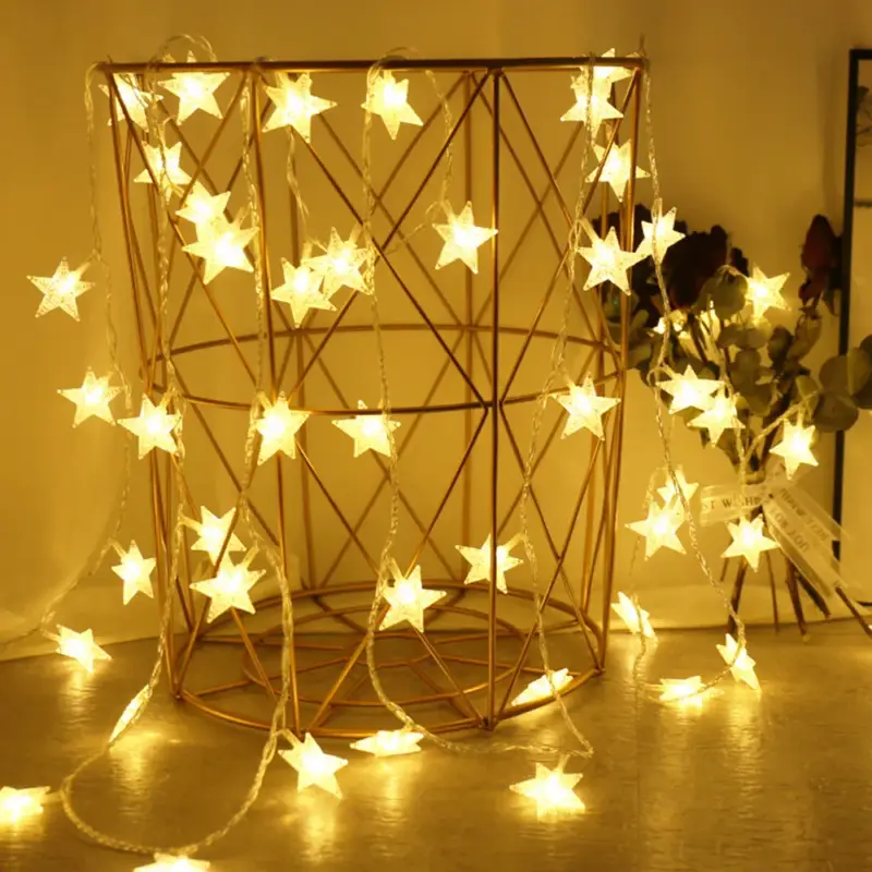 Star led string lights for outdoor decoration and parties Prix Réduit