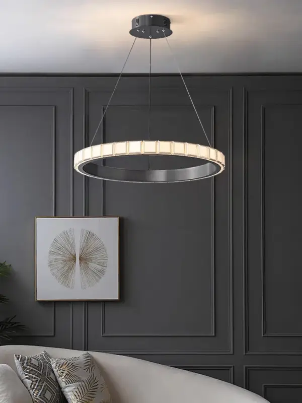 Produit De Marque Minimalist aluminium and acrylic pendant light with modern elegant …
