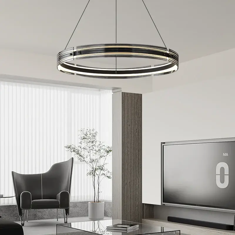 Prix Promo Creative circular glass chandelier for designer lighting