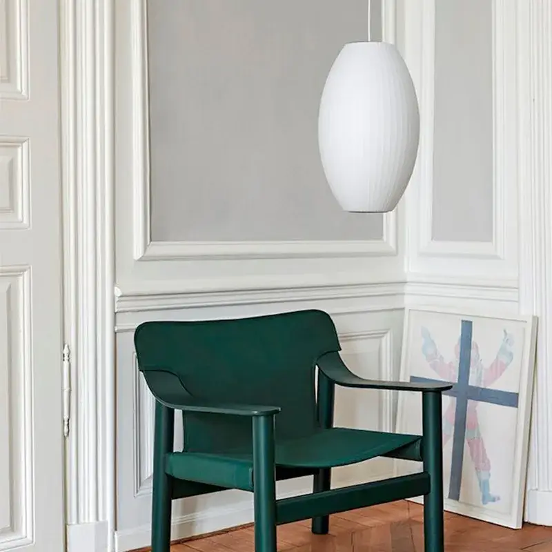 Scandinavian designer silk pendant light for elegant interiors Solde