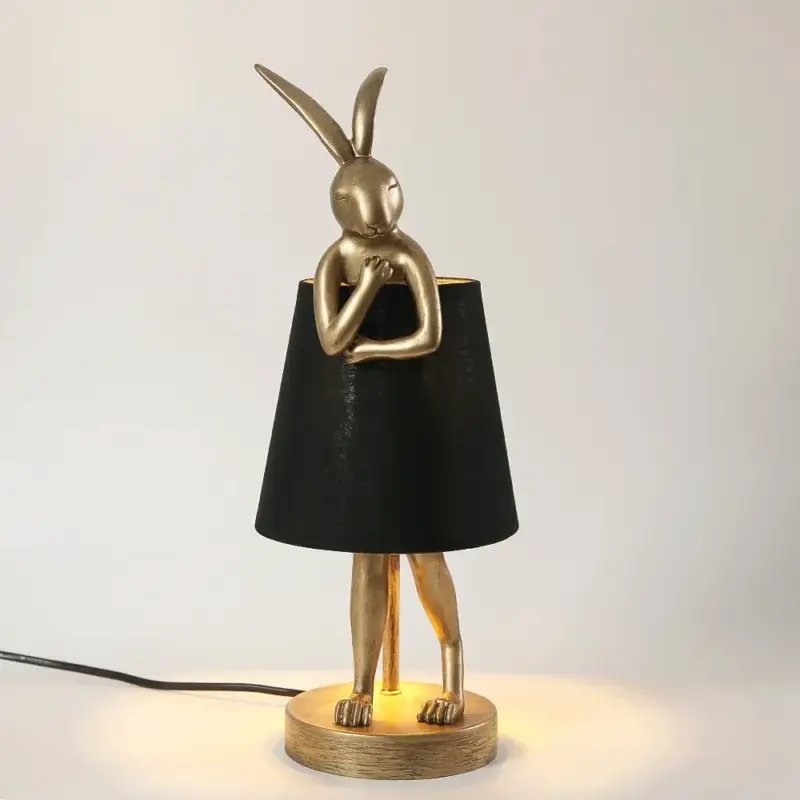 Prix Cassé Retro resin rabbit desk lamp for interior decor