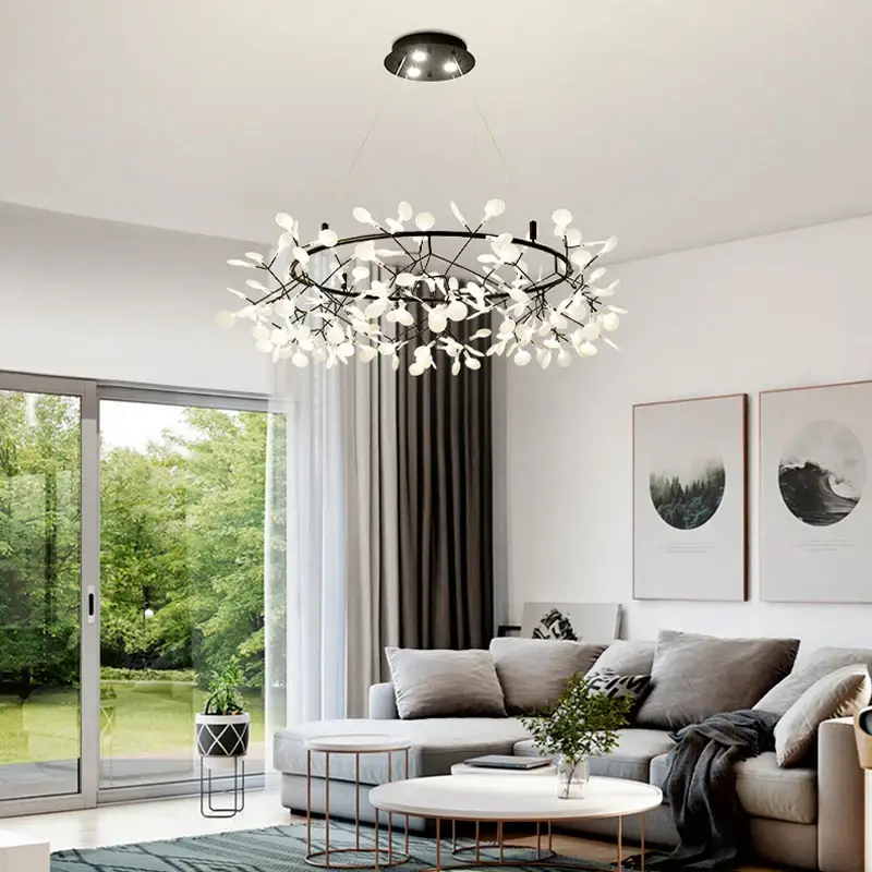 Prix Choc Creative led chandelier in stainless steel and acrylic for interior…