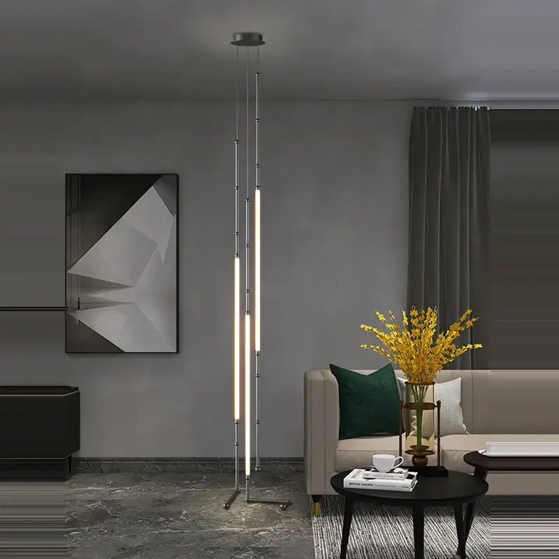 Top Vente Art deco black metal chandelier with led lighting