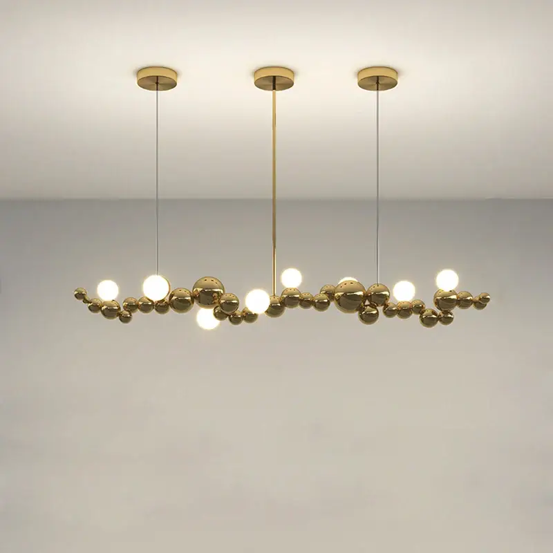 Prix Bas Art deco gold chrome designer pendant light for modern lighting