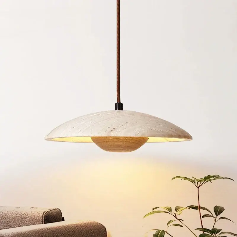 Vente Directe Nordic retro travertine wabi-sabi style led pendant light