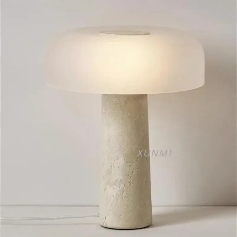 Prix Cassé Natural travertine table lamp with creative design for interior dec…