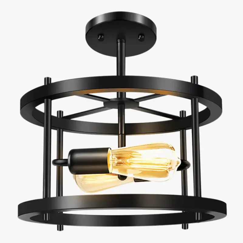 Solde Retro industrial two-light ceiling lamp for indoor use