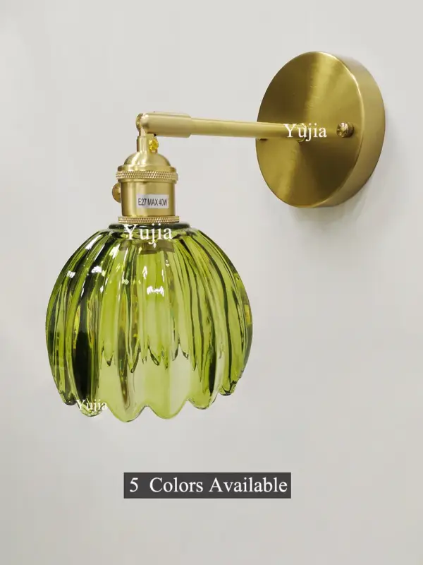 Retro japanese style floral glass wall light Meilleure Vente