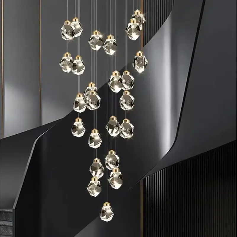 Prix Réduit Modern elegant copper crystal led chandelier