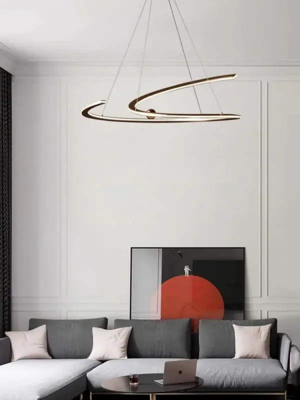 Acheter En Ligne Italian minimalist irregular line pendant light for modern interiors