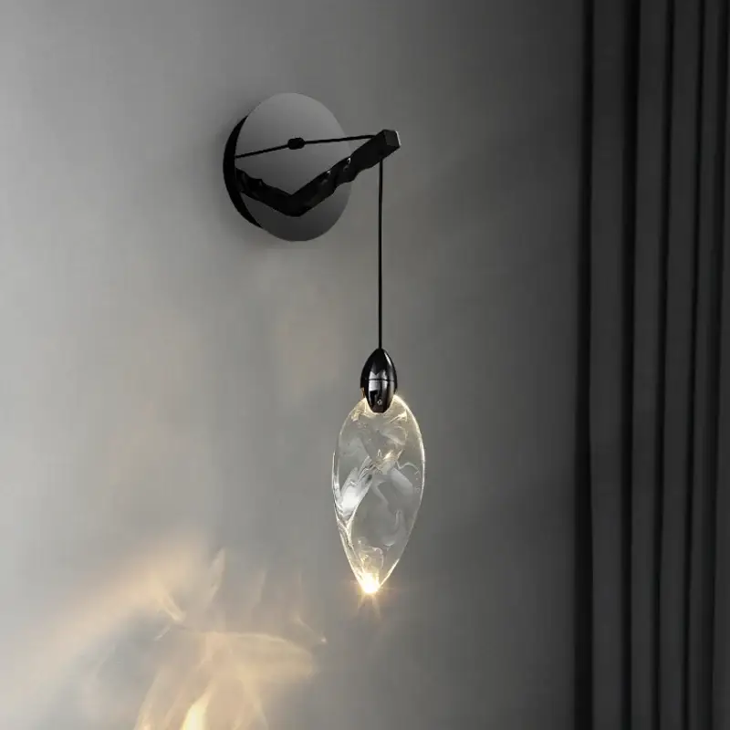 Retour Gratuit Modern crystal water droplet wall light