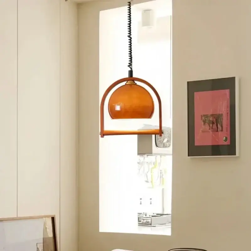 Vintage retractable glass chandelier for interior decoration Offre Du Jour