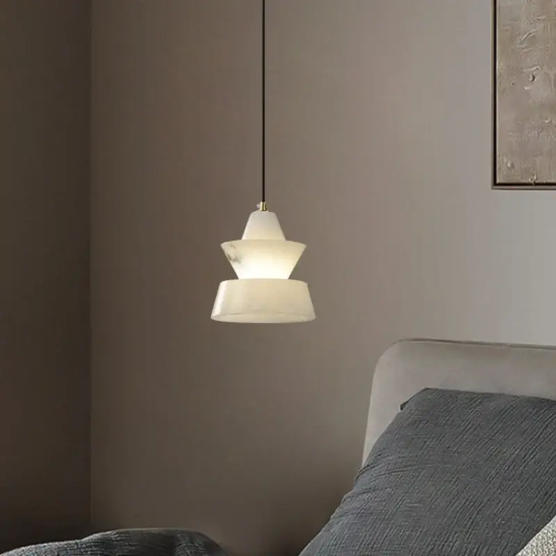 Natural marble chandelier retro pendant nordic decor Marque