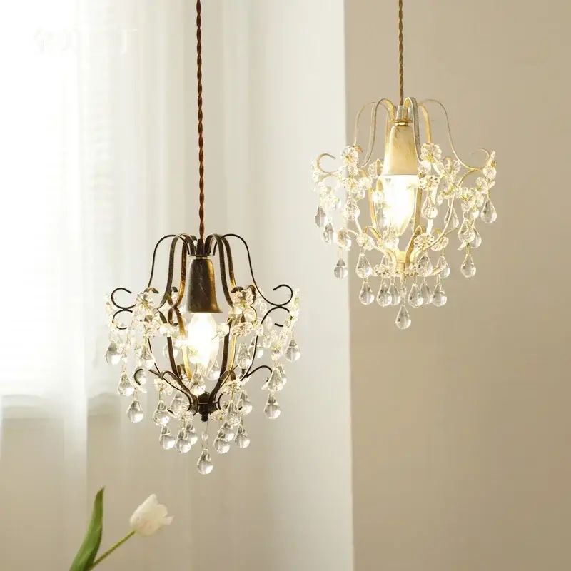 Promotion Retro crystal water drop pendant light for elegant decoration