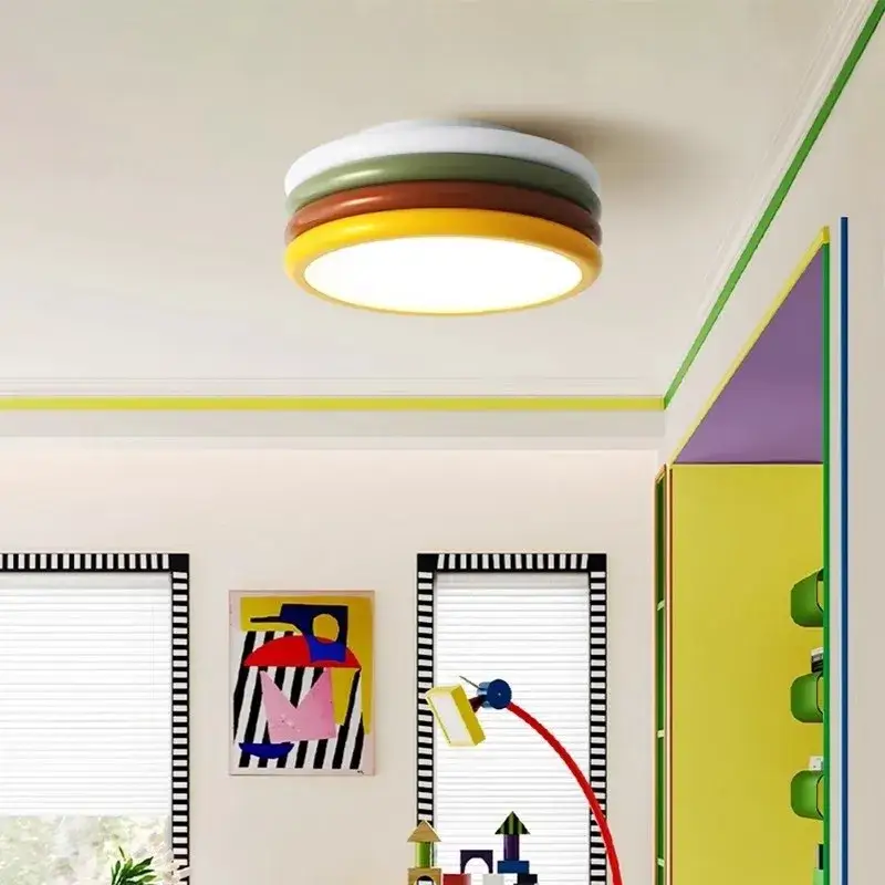 Acheter En Ligne Children's led ceiling light with eye protection and multicolou…