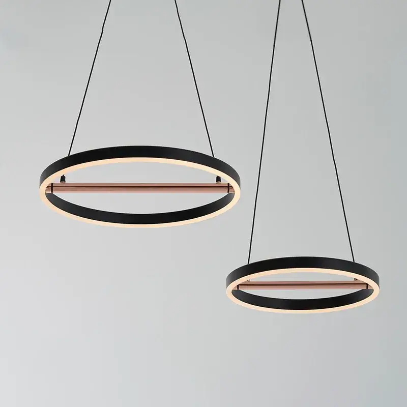 Top Vente Modern danish style round led strip pendant light for indoor lighting