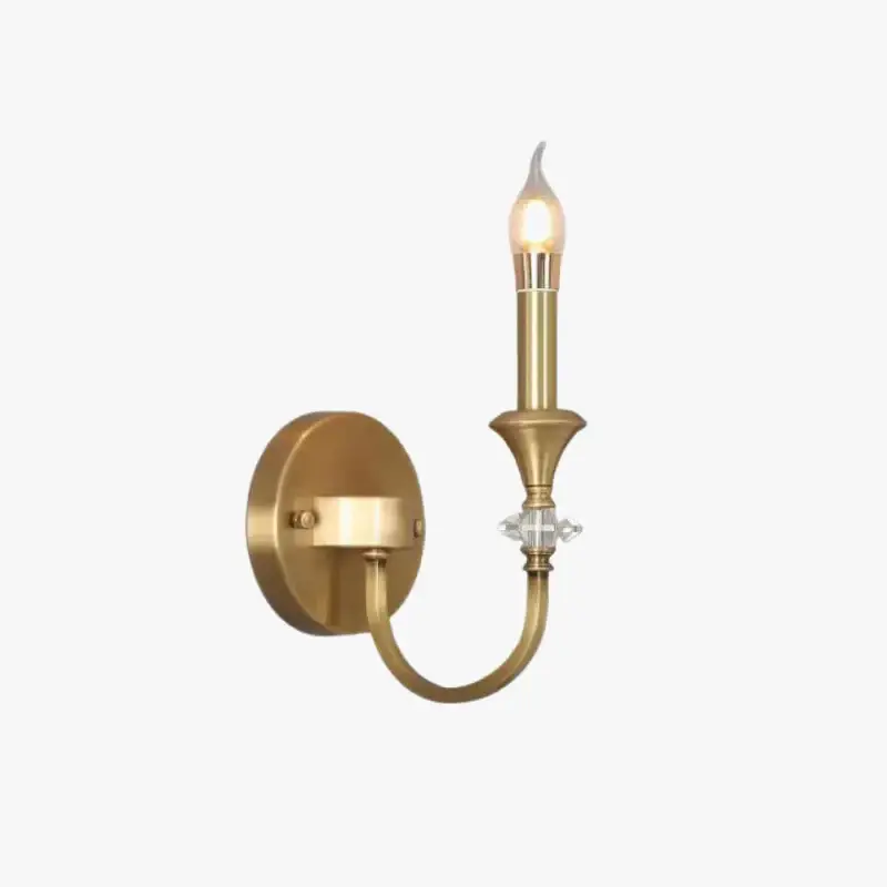 Vente Flash Crystal wall sconce double head copper led candle lamp