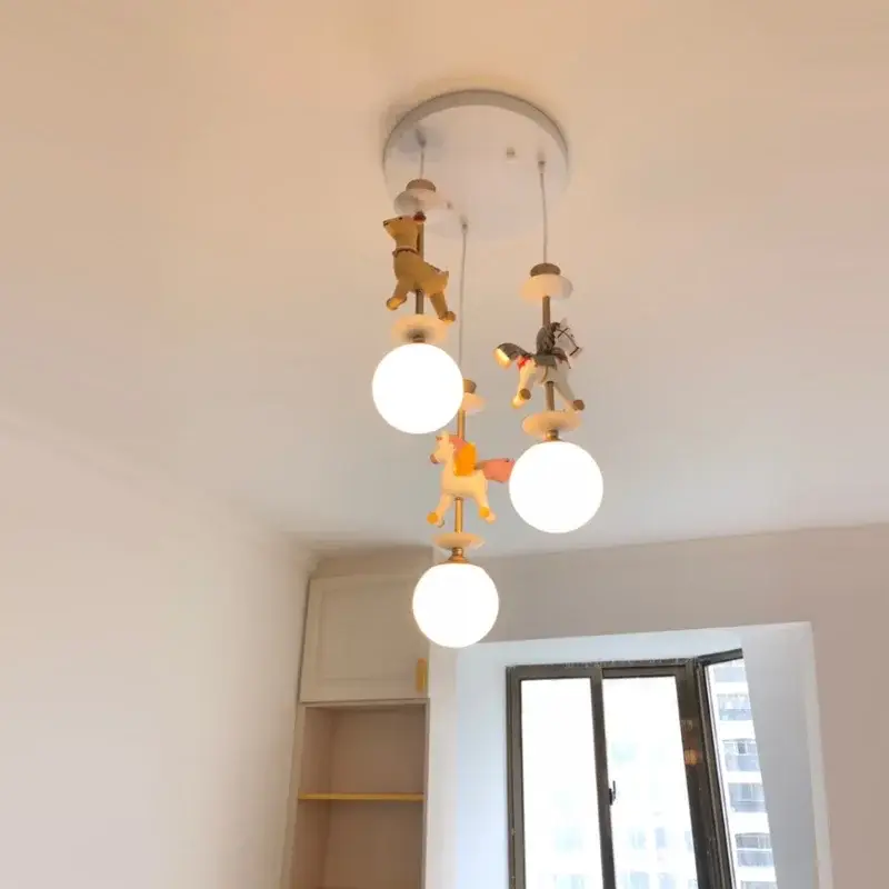 Offre Du Jour Modern wooden hanging bedside lamp for children