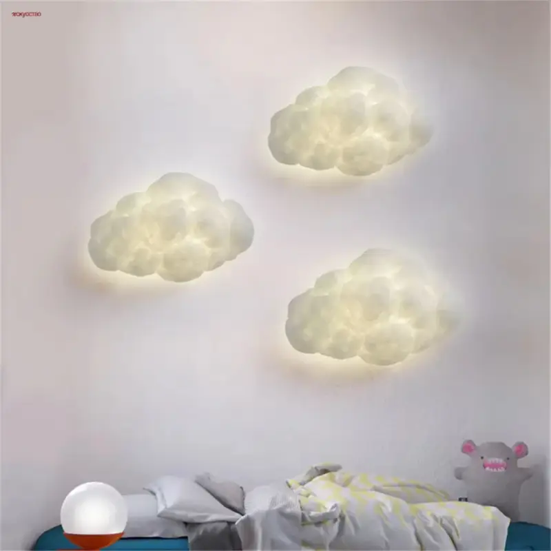 Usine Directe Decorative children's cloud led wall light in imitation silk