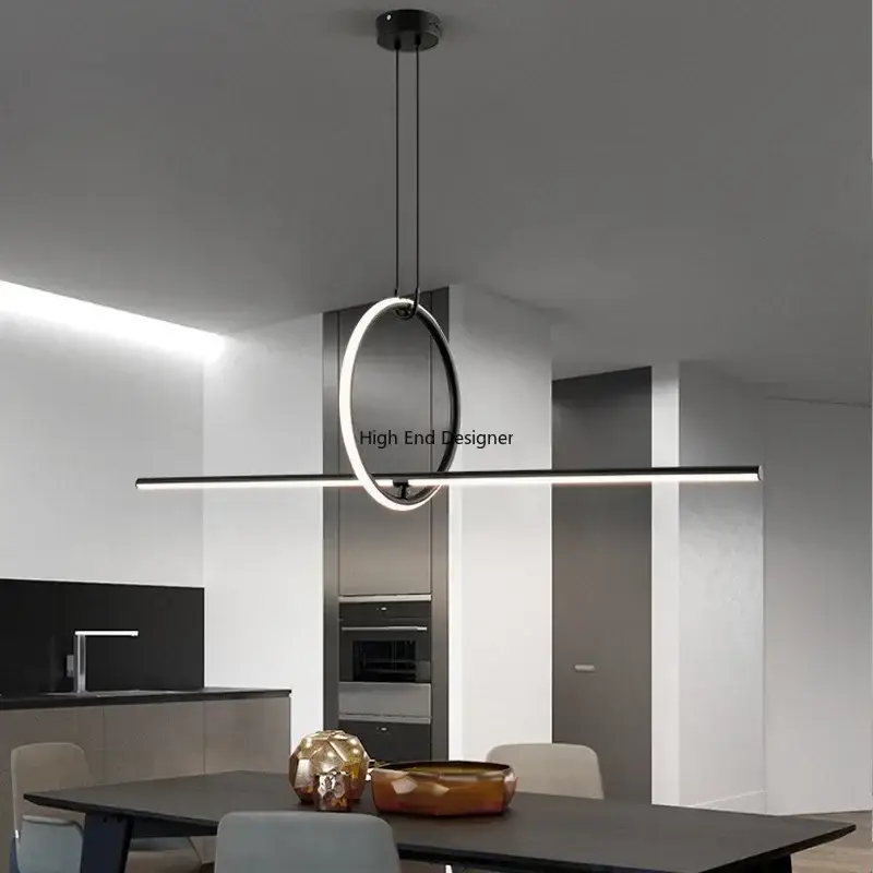 Offre Limitée Modern minimalist led pendant light with remote control for indoor use