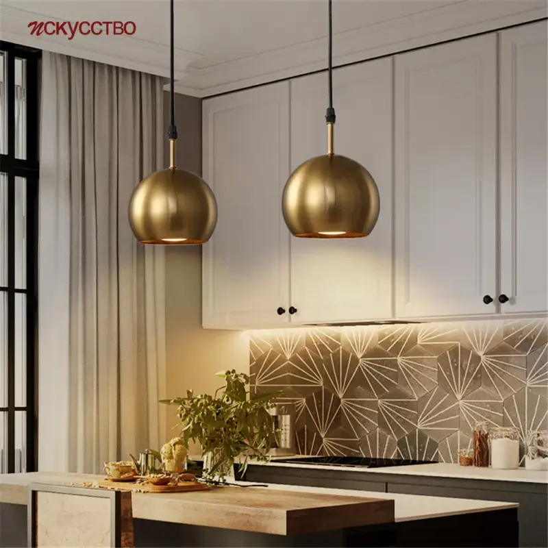 Prix Promo Metal and brass pendant light for industrial indoor lighting