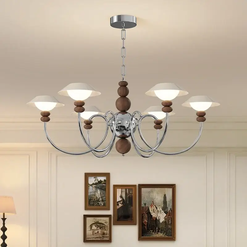 Expédition Rapide Premium retro american eggshell style medieval chandelier
