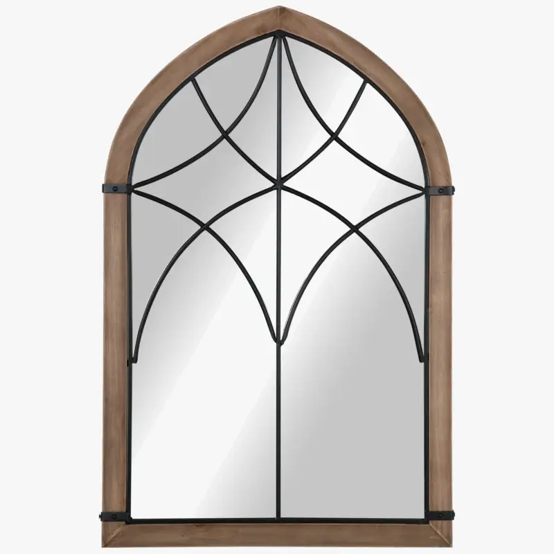 Vintage wooden wall mirror for home decor Pas Cher