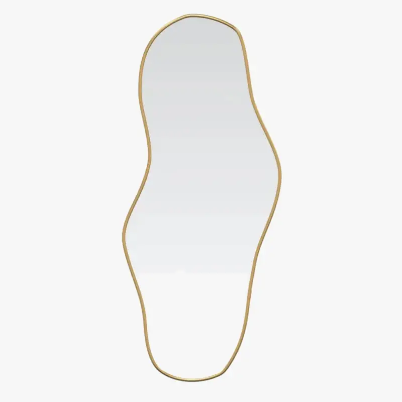 Elegant gold design wall mirror for interior decoration Prix Réduit
