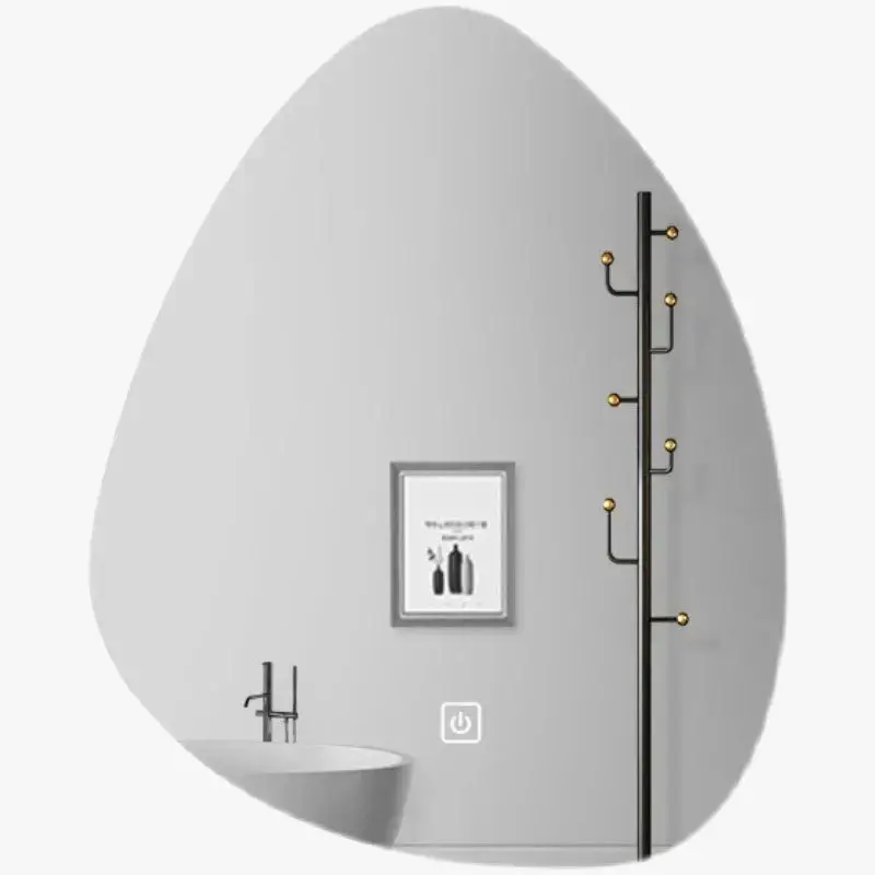 Top Vente Irregular vertical mirror with led light and bluetooth speaker